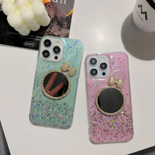 Suitable for iPhone 13 14 15 Pro Max 11  glitter round mirror protective case picture