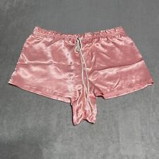 Vintage Cacique Lingerie Pajama Shorts Pink Satin Sleep Shorts picture