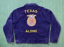 Vintage FFA Agricultural Education Texas Aldine Corduroy Jacket Size 46 Embodery picture