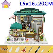 Coffee Time 1:24 Scale DIY Dollhouse Miniature Wooden Dolls House Kit + LED picture