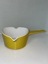 Copco Lax Design Yellow - Enamel Cast Iron 2 Cup Sauce Pot Danish Modern MCM picture