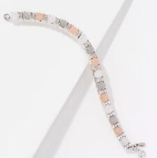 Affinity Gems Moonstone And White Zircon Tennis Bracelet Sterling SilverSize 7 picture