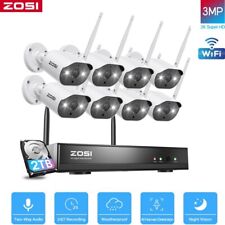 ZOSI 8CH 2K NVR 3MP IP Home Wireless Security Camera System IR Night 2-Way Audio picture