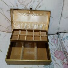 Vintage Lady Buxton Metallic Gold Jewlerly Box With Velvet Lining picture