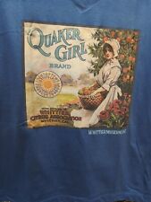 NEW Women's Whittier Quaker Girl Blue V-Neck T-Shirt from the Whittier Museum picture