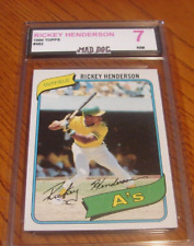 RICKEY HENDERSON Rookie****1980 TOPPS---MINT 7---#482--SET BREAK---A's***MAD DOG picture