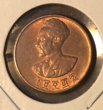 1943-44/EE1936 ETHIOPIA 5 CENTS HIGH GRADE COPPER COIN-20MM HAILE SELASSIE-KM#33 picture