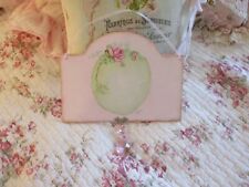 Shabby Chic Hand Painted Roses - Plaque with Pink Crystal picture