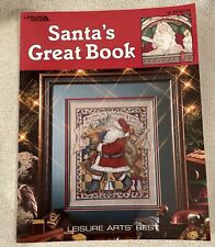 1996 Leisure Arts 2840 Santa's Great Book Santa Claus 40 Cross Stitch Designs picture