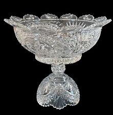 Hofbauer Byrde Collection German Glass Bowl 8.5” Tall Footed Pedestal Compote picture