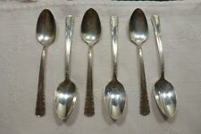 6 Vintage Holmes Edwards May Queen Demitasse Spoons Silver plate, 4 1/2 