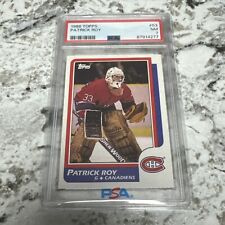 1986 Topps Patrick Roy Rookie RC #53 PSA 7 Near Mint HOF Montreal Canadiens picture