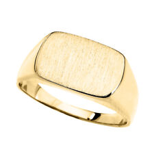 Solid 10k 14k Yellow Gold Rectangular Signet  Ring picture