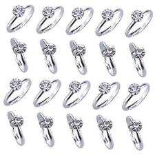 Topoox 80 Pack Bridal Shower Rings Silver Diamond Engagement Rings for Wedding  picture