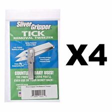 Uncle Bill's Sliver Gripper Tick Remover Removal Removing Tweezers Kit ~ 4 Pack picture