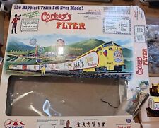 Corkey's Flyer Carnival HO Train Set w/ Locomotive Box Cars & Power IHC picture