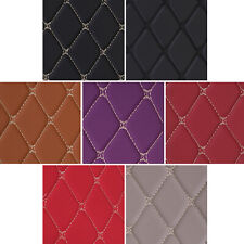 Faux Leather Foam Fabric Diamond Quilted Auto Headliner Upholstery, Sold by Yard picture