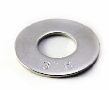 Flat Washer SAE 316 Stainless Steel, choose size (#10, 1/4, 5/16, 3/8, 1/2) picture