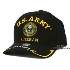 U.S. ARMY Hat ARMY VETERAN Military Official Licensed Baseball Cap- Black picture