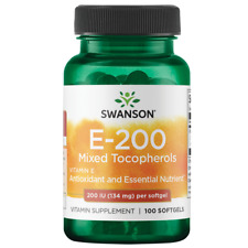 Swanson Vitamin E Mixed Tocopherols 200 Iu 100 Softgels picture