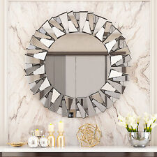 Wisfor Wall Mounted Mirror Decorative Silver Mirrors Beveled Glass Living Room picture