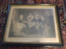 1864 WASHINGTON AND HIS FAMILY..Walnut frame picture