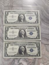 1957A $1 SILVER CERTIFICATE DOLLAR ,3 CONSECUTIVE #s picture