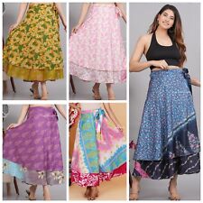 Wholesale lot Indian Vintage Silk Long Party wear  Wrap Skirt Assorted Colors picture