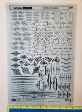 Vintage LETRASET Lettering Sheet 2917 Copperplate Flourishes Spacematic Transfer picture