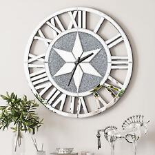 Wisfor Smashed Diamond Wall Clock Roman Numeral Clock w/ High-end Quartz Movemen picture