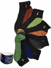 Polo Ralph Lauren Classic Sport 6-Pair Men's Quarter Cut Socks Assorted 5557 picture