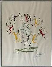 PABLO PICASSO VINTAGE MODERN ABSTRACT DANCERS LITHOGRAPH OLD CUBISM CUBIST 1961 picture