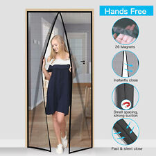 UPGRADE Magnetic Screen Door Hands-Free Durable Fiberglass Mosquito Mesh Curtain picture