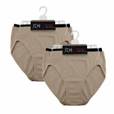 FEM Women's Seamless High Cut Nylon  Panties - 4 Pack picture