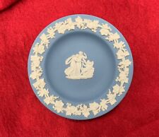 Wedgewood  Queens Ware Sleeping Cupid Blue small plate dish 4. 75” picture
