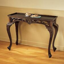 Hand Carved Mahogany Antique Replica Victorian 18th Cen Style Console Table picture