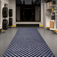Runner Rug Hallway Non Slip Rubber Back Custom Size as Carpet Doormat Checkered picture