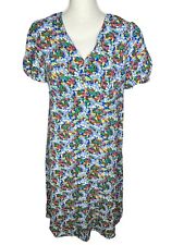Boden Tessa Midi Dress French Navy Broad Bean Floral Ditsy Dress Size 10P picture