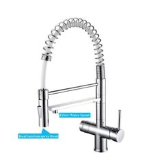 ROLYA Spring Pull Down 3 Way Kitchen Faucet Water Filtered Sink Mixer Tap picture
