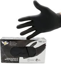 S&G Black Nitrile Gloves Latex Powder Free 5 Mil 2x100pcs 1000pcs M/L/XL picture