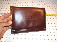 Infiniti owner's manual BURGUNDY Leather EMTPY 1 pouch with engraved logo,Type#2 picture