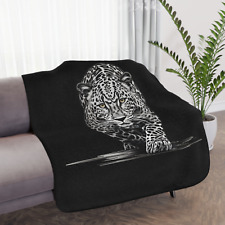 Beautiful Snow Leopard Blanket Throw, Minky Top Softness, 3 colors picture