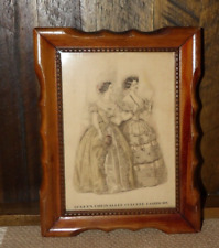 Circa 1850 Godey's Unrivalled Colored Fashions Vintage Print picture