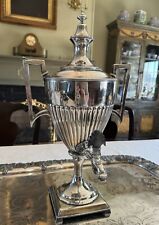 Antique Silverplate Urn Style Dispenser Early 19th Century Style picture
