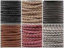 Premium Genuine Round Bolo Braided Leather Cord String Rope Lace 4MM 5/32