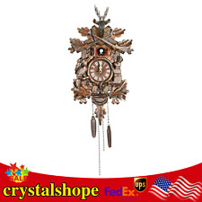 Vintage Clock German Black Forest Wooden Hunter Cuckoo Clock picture