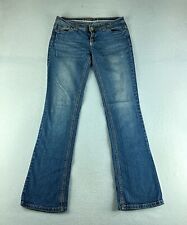 Rue21 Women Jeans Blue Tag Size 7/8 (33x34) Low Rise Bootcut Stretch Denim picture