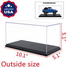 US 26cm L Perspex Acrylic Clear Display Box Case Plastic Base Dustproof Big Size picture