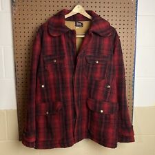 Vintage Woolrich Mackinaw Jacket Coat Mens 44 Buffalo Plaid Wool Hunting 60s 503 picture