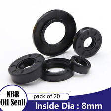 Oil Seal Metric Size Rotary Shaft Seal Lip Seal Nitrile 8mm Shaft (pack of 20) picture